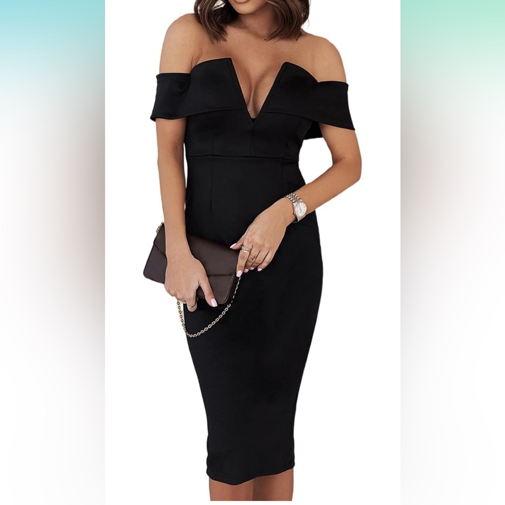 Elegant Black Off-Shoulder Dress